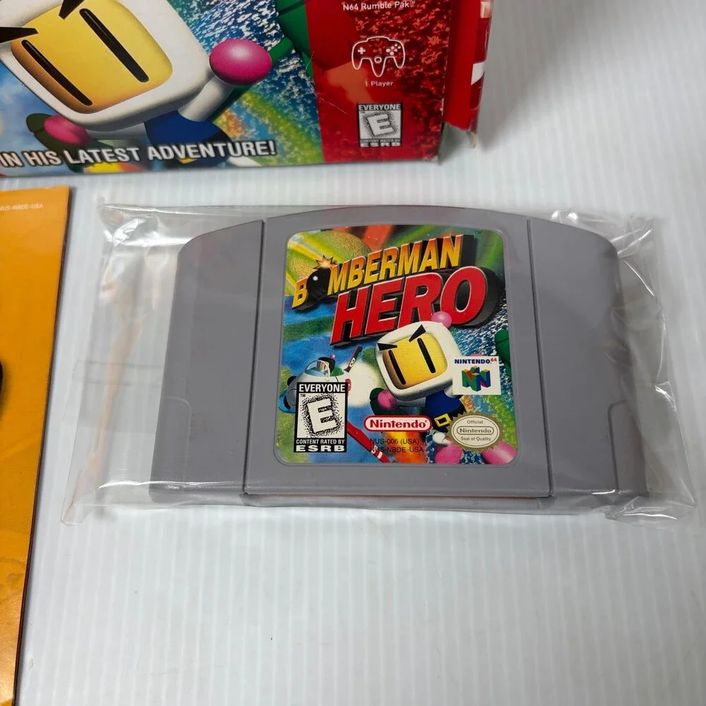 Bomberman Hero Nintendo 64 Video Game Action Adventure Complete in Box CIB